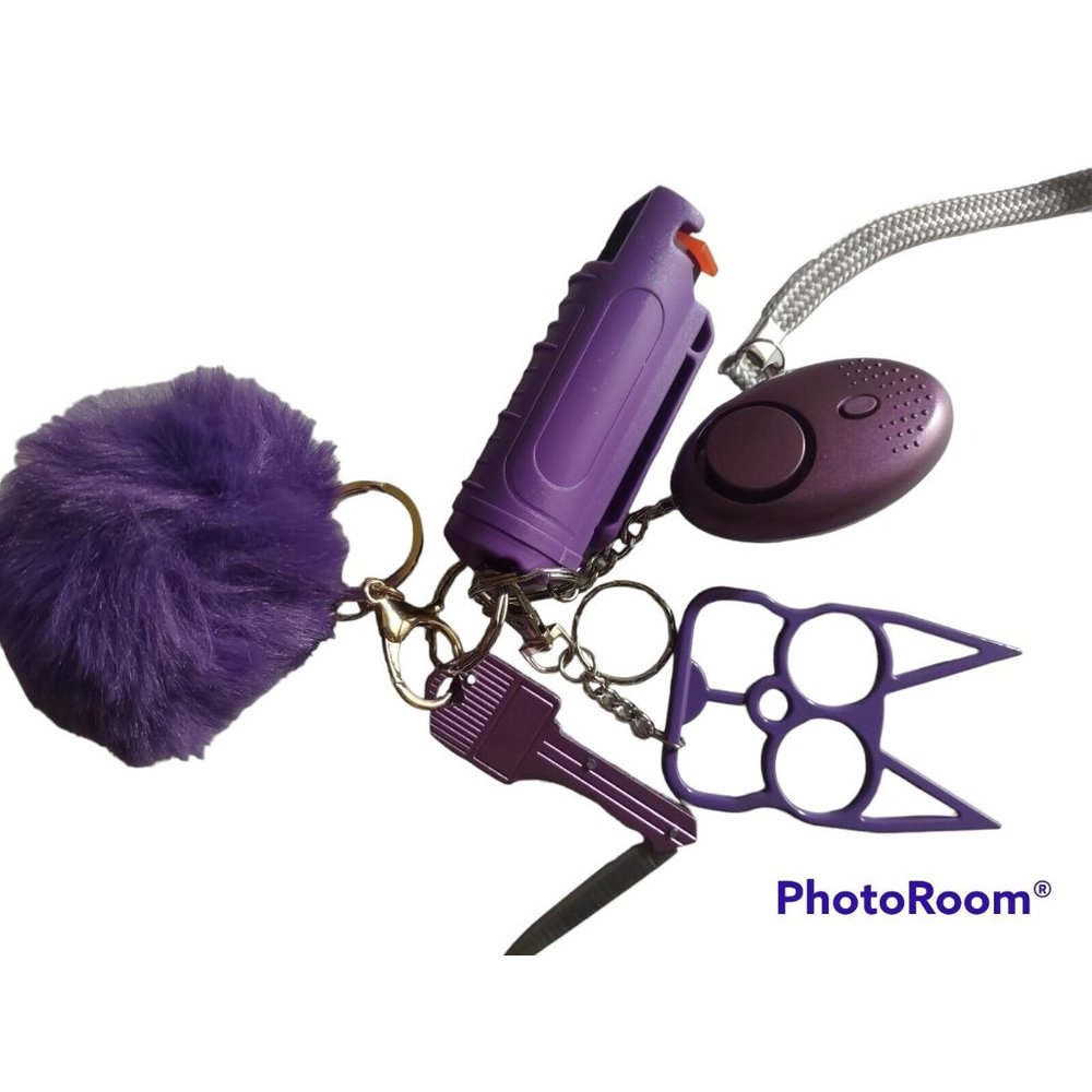 Purple Self Defense Keychain